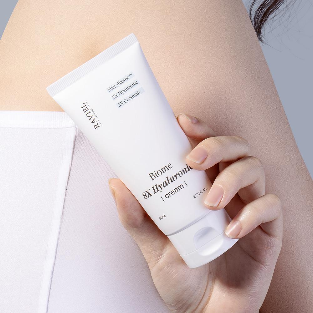 RAVIEL [Makeup Boost] Sebum Control Pore Tightening Ultra Moisture 8X Hyaluronic Biome Cream 80ml