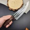 Forged Chef's Boning-Slicing Cleaver Professional Kitchen Knife for Meat Peeling Cutter Grill Knife with Sheath