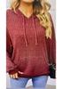 Women's Solid Color Ribbed Hooded Sweatshirt - Long Sleeve, Brushed, Autumn/Winter 2025 Collection