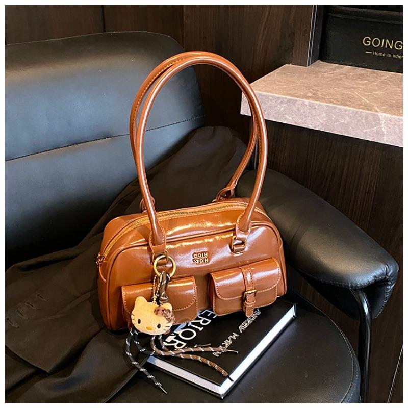 New Pillow Bag Autumn Vintage Maillard Niche Underarm Bag Female Bowling Ladies Underarm Bag