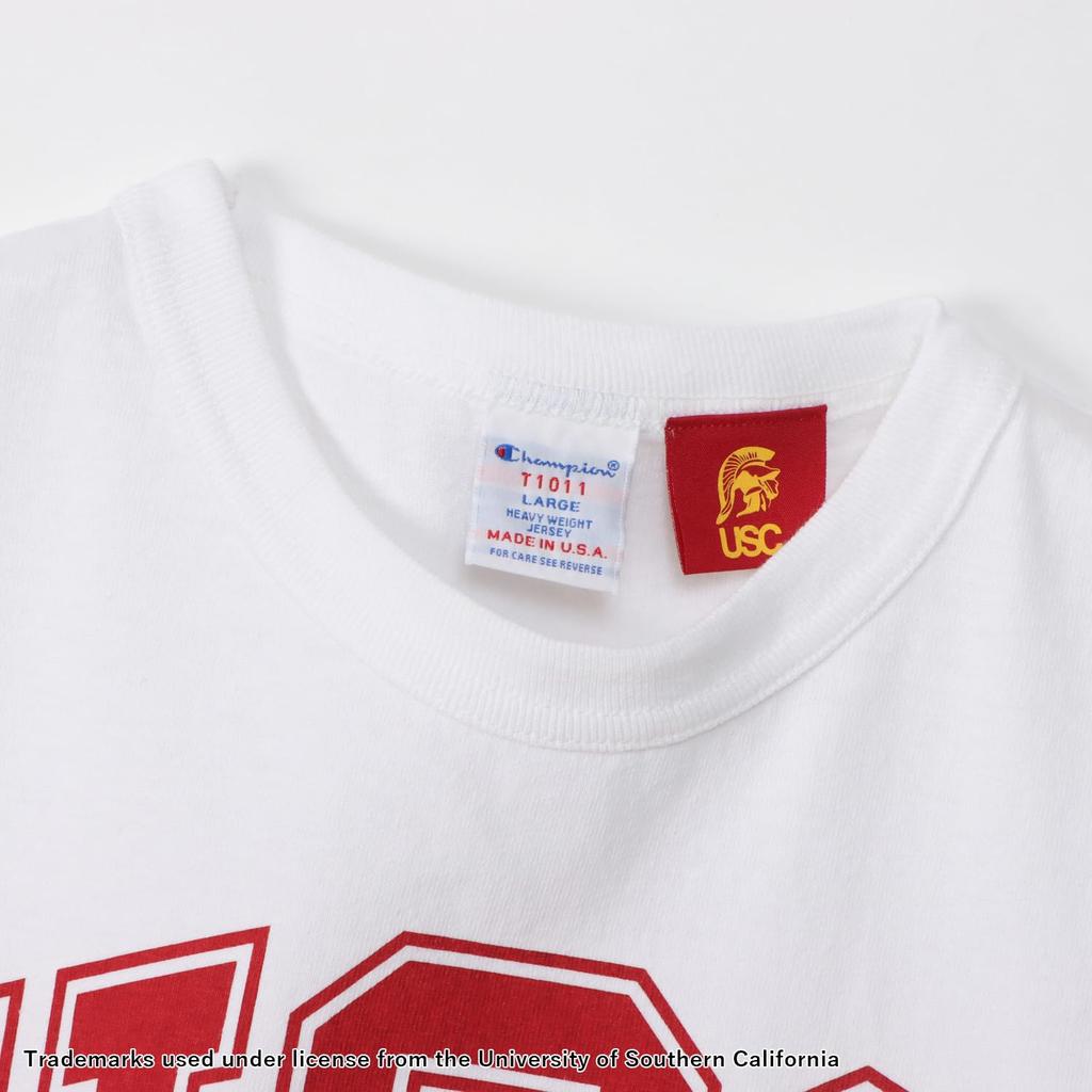 Champion T1011 Long Sleeve Made In Size Graphic Round Made In Size T-Shirt, USA, White, L, 100% Cotton, Print, Neck, USA, C5-Y403