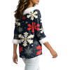 Christmas V-Neck Top with Elegant Cut for Party, Date and Everyday Wear