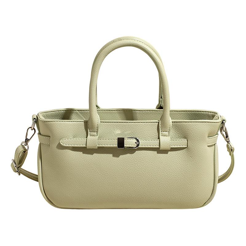 Minimalist Structured Tote Bag with Top Handle and Detachable Strap Elegant Women's Handbag for Office and Daily Use