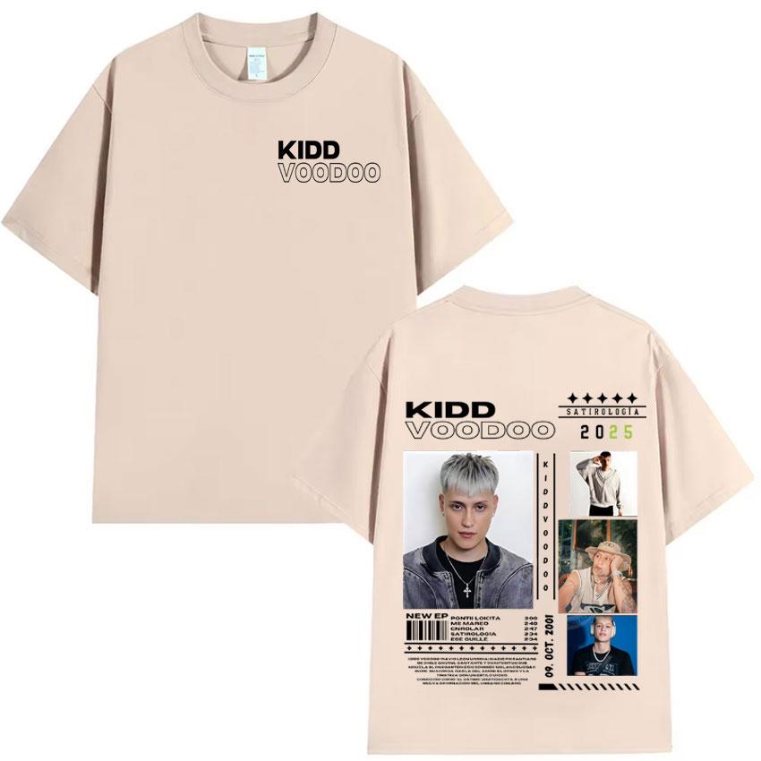 Singer Kidd Voodoo New Album Merch 2025 Fashion Oversized Tshirt Summer Mens Women Clothing Aesthetic Cotton Tshirt Streetwear