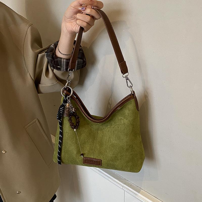 Trendige und vielseitige Ein-Schulter-Tasche, Pendler-Bucket-Bag mit großem Fassungsvermögen