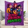 K-pop Demon Squad Blanket Durable Comfort Suitable for Sofa Office Livingroom for All Occasions Modern Style