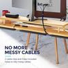 2 PCS 40cm Cable Management Under Desk Kit,Under Desk Cable Management Cord Hider, Cable Hider Cord Management, Cable Organizer, Cord Organizer Tray