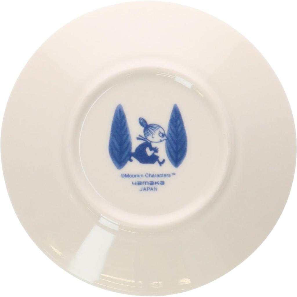 Yamaka Shoten yamaka MOOMIN Moomin Plate 5 Piece Tableware Set Scandinavian Miscellaneous Goods Day Present Made in Japan "Blue Flora" 13.5cm Mother's