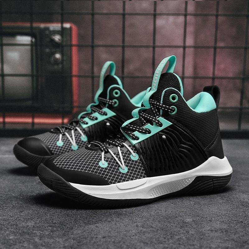 

High Top Mesh Basketball Shoes for Kids Teens Autumn Winter Breathable Training Sneakers size 40