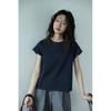 White solid color short-sleeved t-shirt women's summer new basic model, slim and thin, cool and breathable top, commuter advanced sense