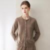 Pure Cashmere Loose Fit Round Neck Cardigan