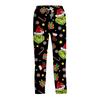 Pantaloni de casă pentru bărbați cu imprimeu pe toată suprafața, pantaloni lungi de pijama pentru dormit