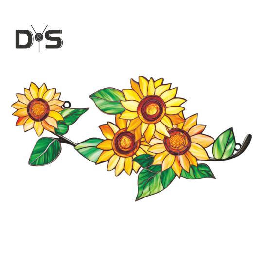 Flower Hanging Decoration Wall Art Window Hanging Ornament Double-Sided Floral Sun Catcher Gift for Nature Lovers