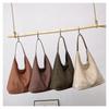Autumn and Winter Vintage Women's Bag Large Capacity Suede Shoulder Bags Solid Color Simple Casual Commuter Bag Retro Handbag