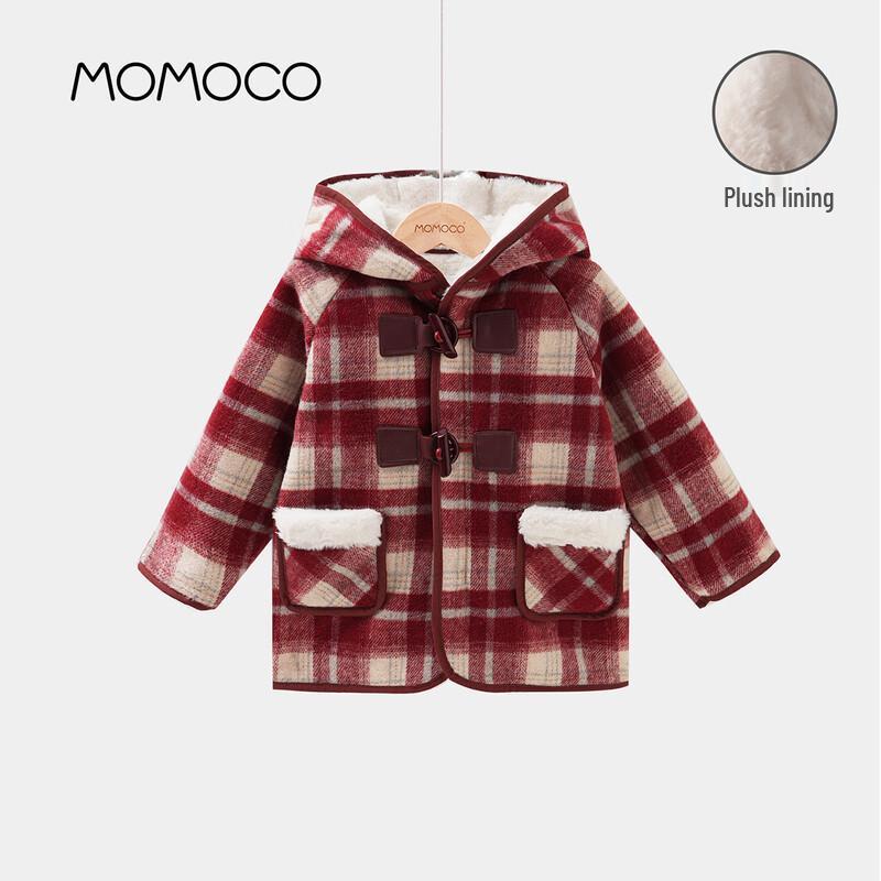 MOMOCO Boys  New Year Plush Lined Hooded Jacket 110