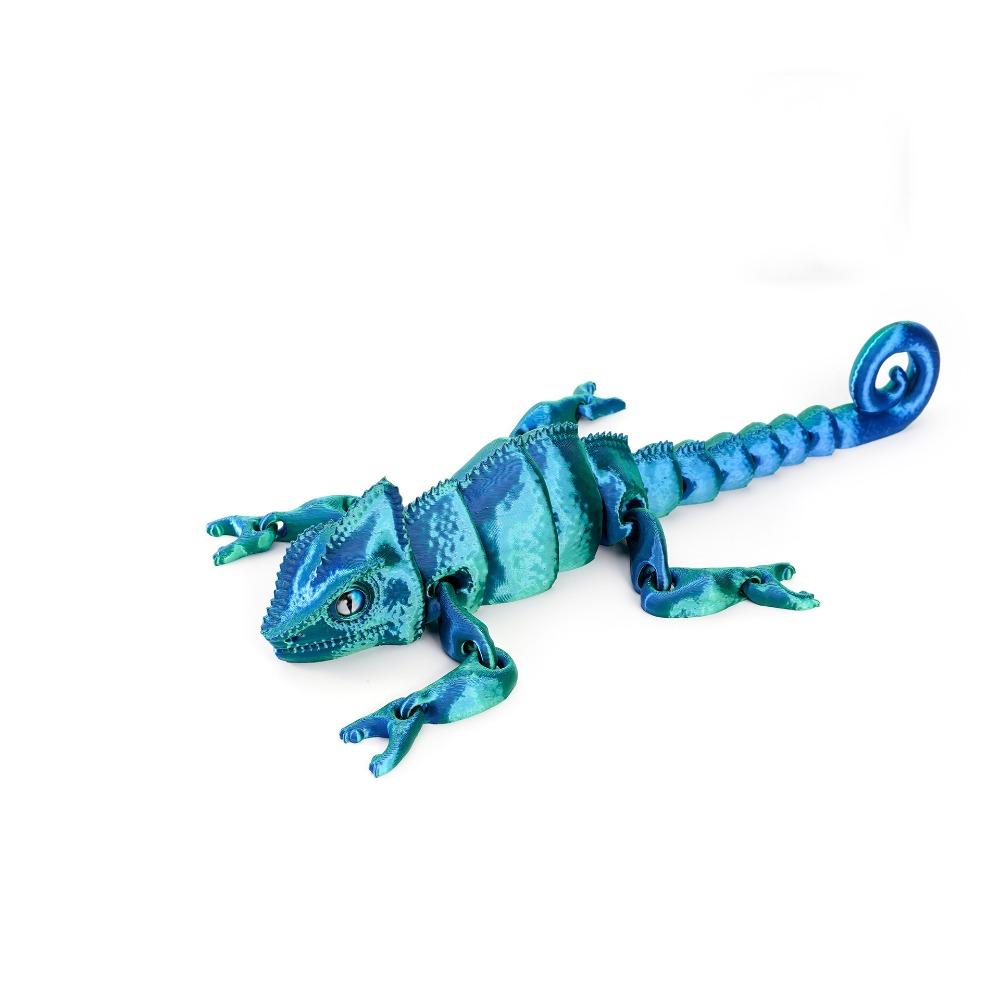 

17.5cm Lizard Desktop Ornaments PLA Plastic Animal Simulation Model Children s Toy зелений