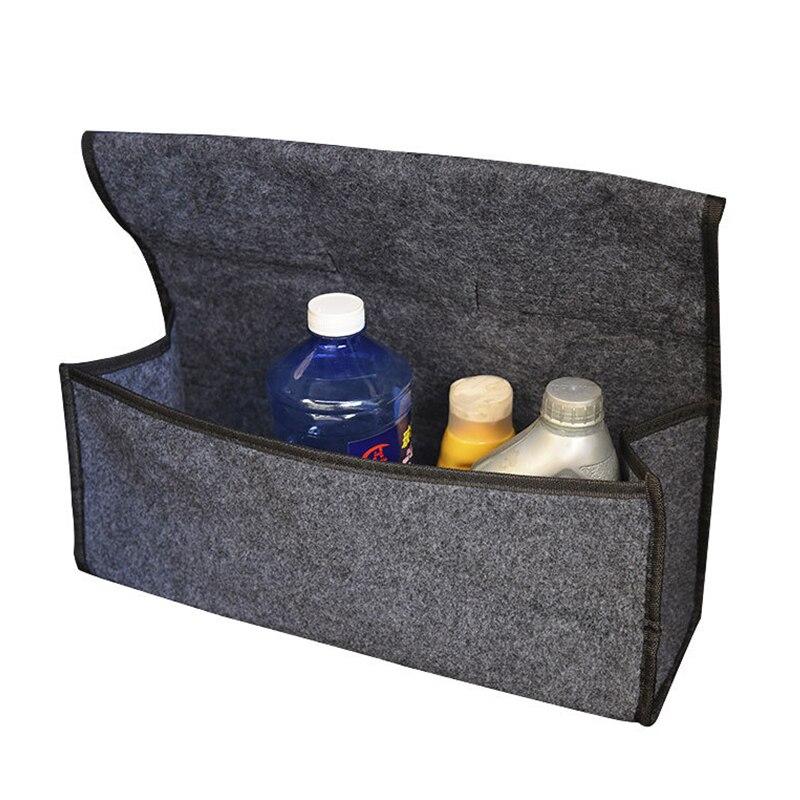 Car Storage Bag Foldable Soft Felt Trunk Organizer Box Car Boot Organizer Travel Tools Stowing Tidying Container