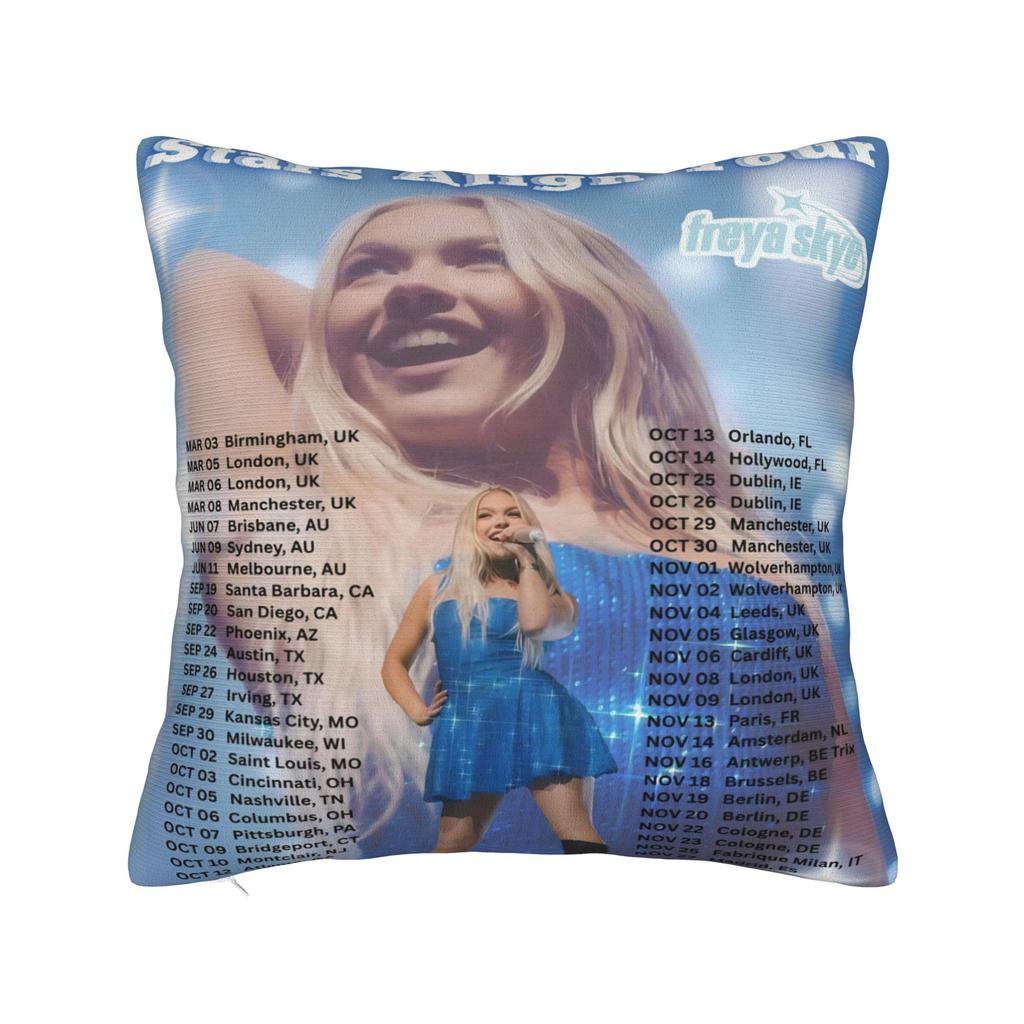 Freya Skye Stars Align Tour 2026 Pillow Covers Accessories Soft Cushion Cover Decorations  Pillow Case Cover Home Multi-Size