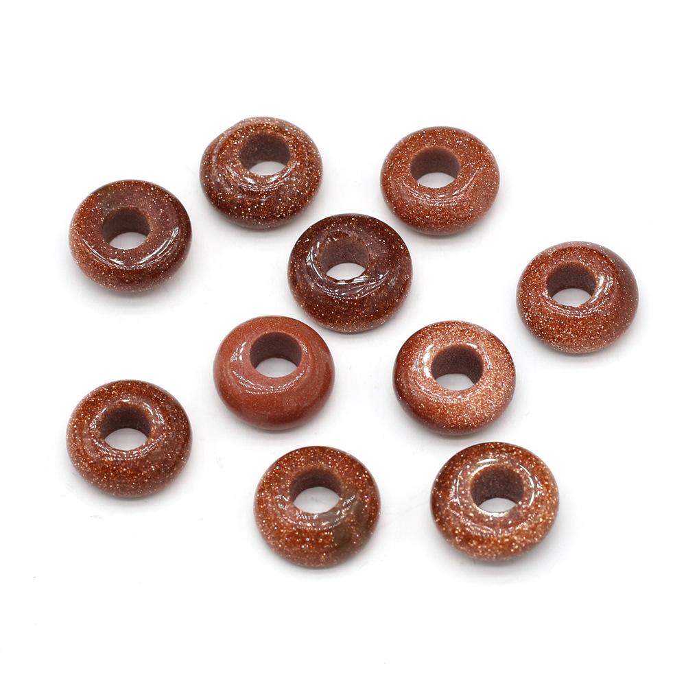 Round Bead Big Hole Loose Beads Agates Lotus  Perforated Beads Agates Stone Beads  Jewelry Making