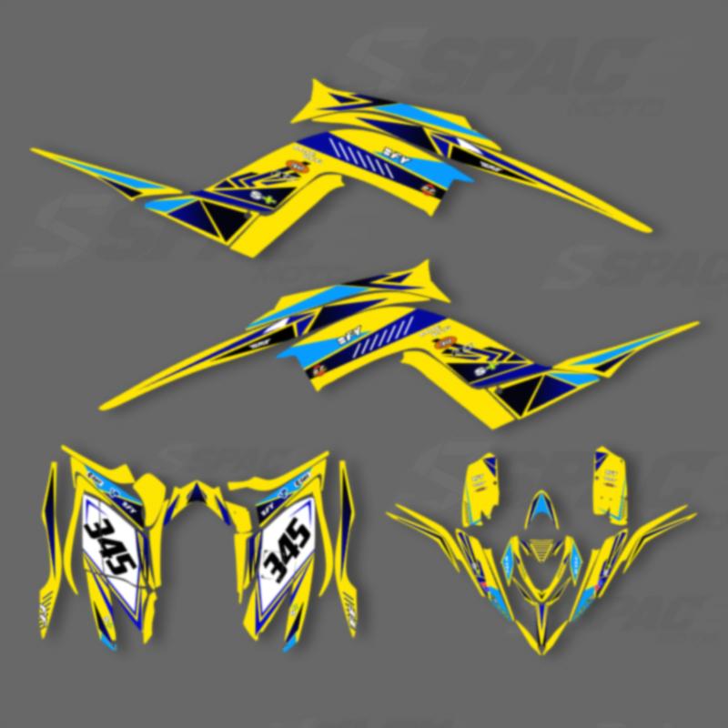 SPACE Custom Motorcycle Graphics For YAMAHA 2013 2014 2015 2016 2017 2018 2019-2023 RAPTOR 700 Decal Stickers Kits 008