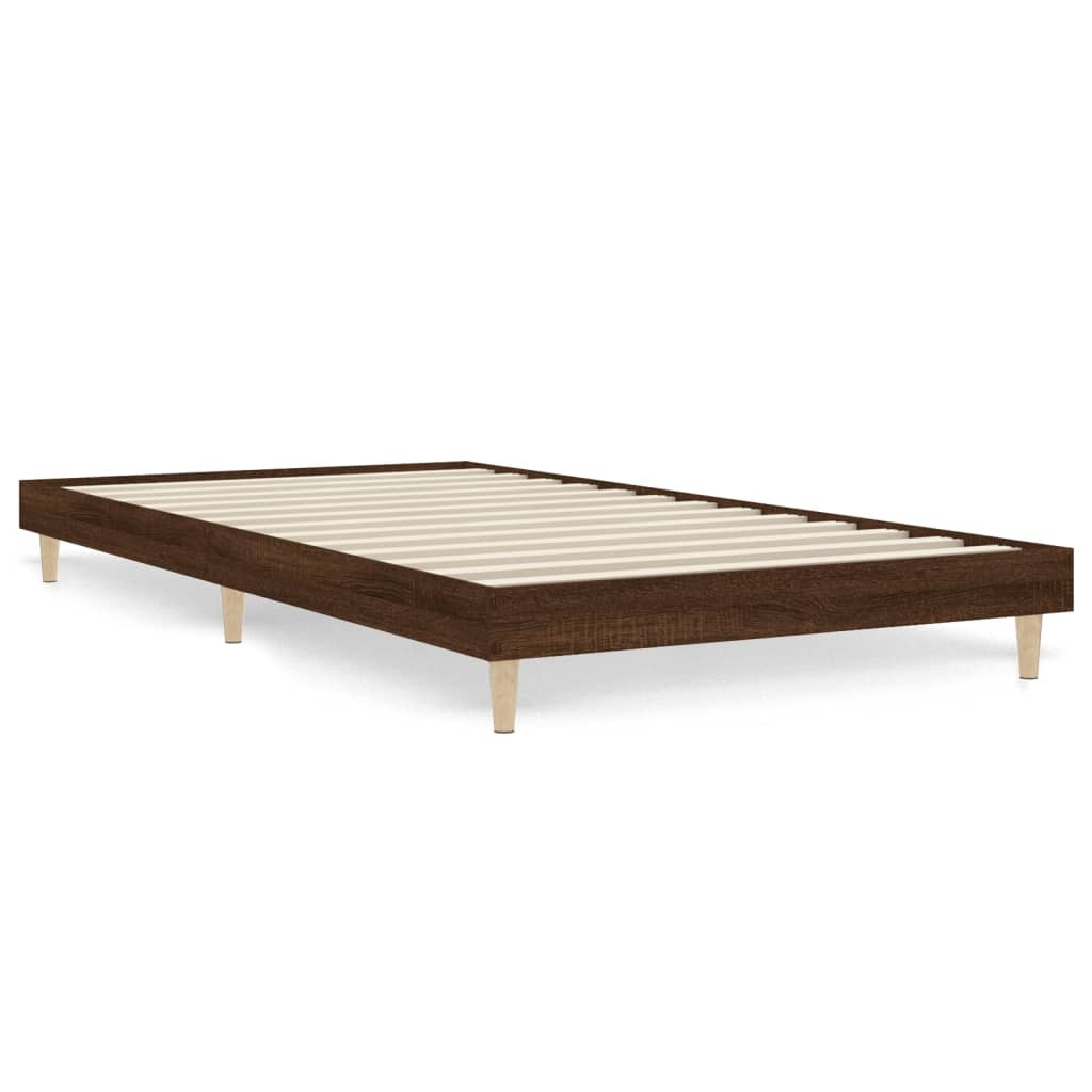 Vidaxl Bed Without Mattress, Brown Oak, 90X200 Cm