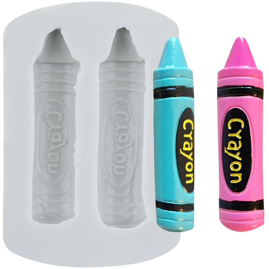 Stampi in Silicone per Materiale Scolastico Matita Globo Libro Pastello Stampo Fondant Strumenti per Decorare Torte Topper per Cupcake Stampo Caramella Cioccolato Gumpaste