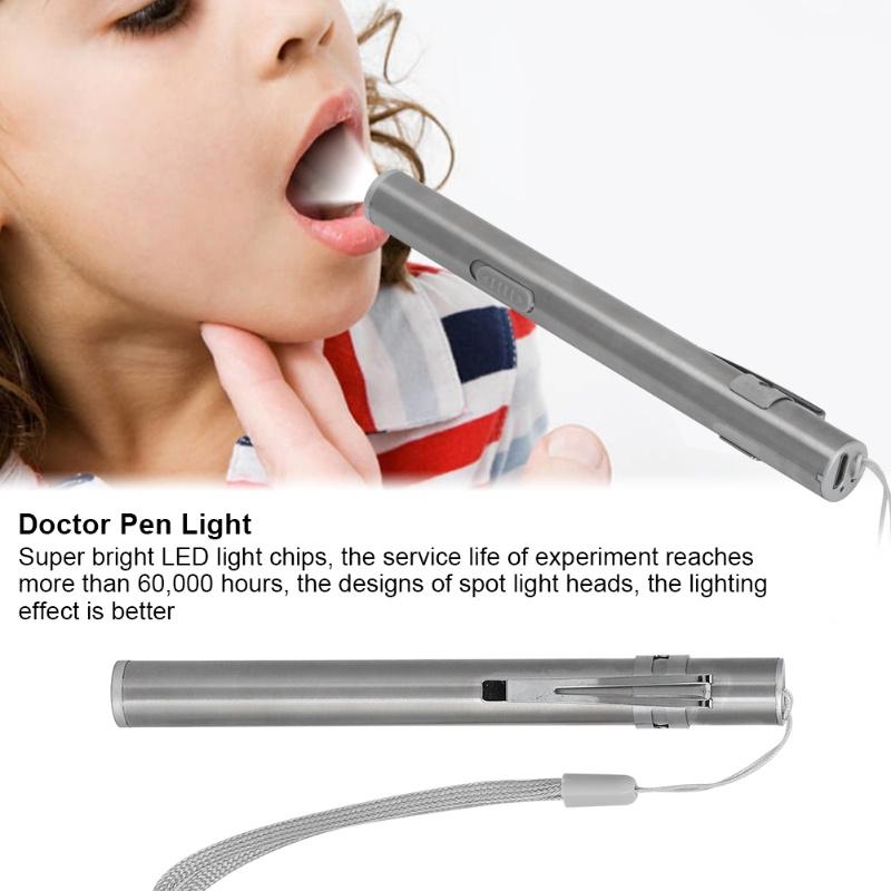 USB Mini Flashlight LED Rechargeable Torch Pen Light For Doctor Nurse Diagnostic