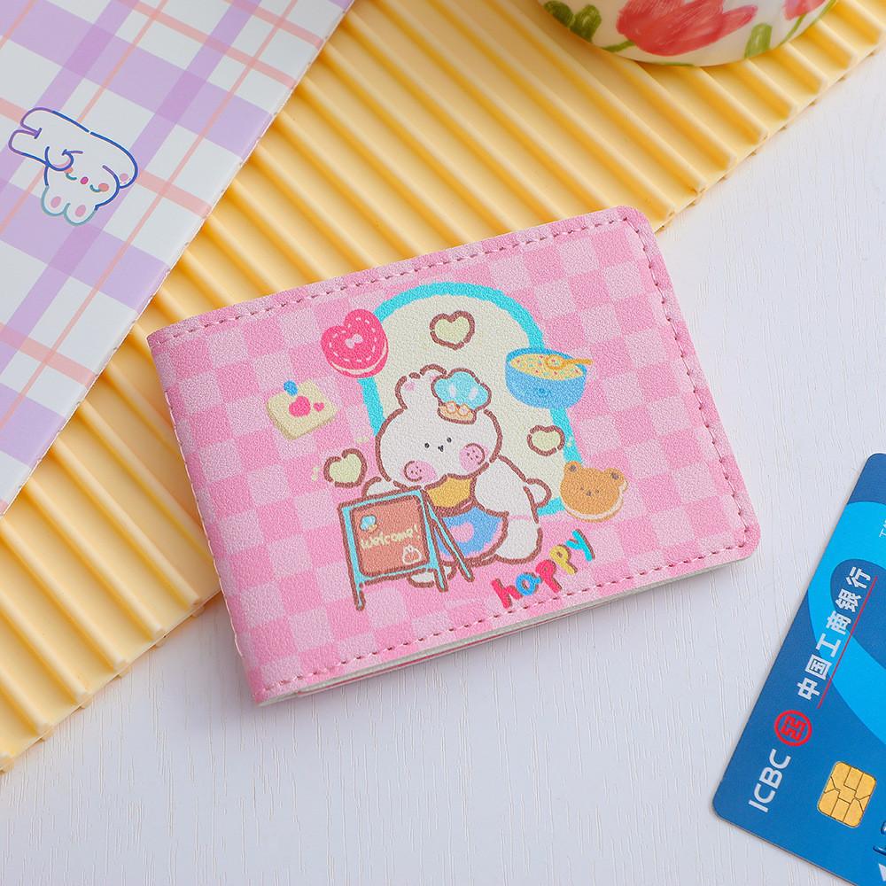 

Ключовий Ведмідь Кролик Ланцюжок Картка для Фотографій Дисплей Картка для Автобуса Захисний Рукав Студенти Pink Rabbit