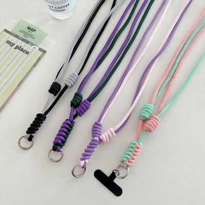 Women's Creative Crossbody Phone Lanyard with Woven Rope and Wrist Strap