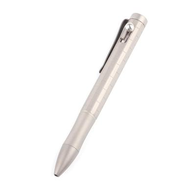 Hamans Titanium Bolt Action Pen Inch Ballpoint Pen with Pocket Clip Refillable Compact Size 4.9