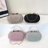 PU Leather Glittering Evening Bag Wedding Crossbody Handbag Purse for Parties