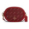 Camera 21 Carriage Embossed Zipper Canvas And Leather Shoulder Bag Women Shoulder Bag Red C4057-IMF8Q