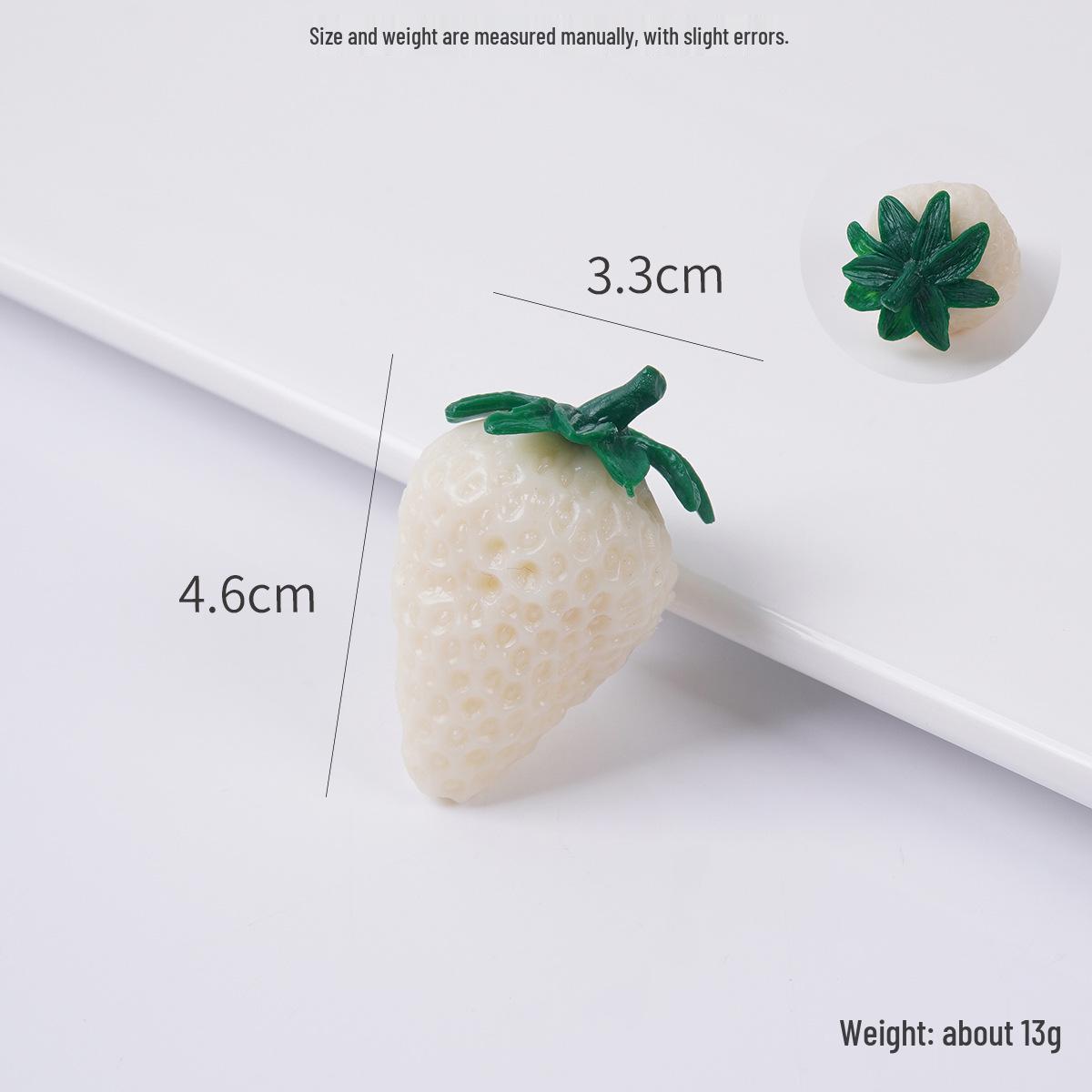 

White Strawberry Cream Simulation Keychain: Photography Prop & Display Model