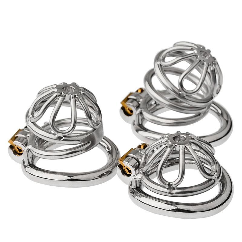 Latest Design Stainless Steel Male Chastity Device Cock Cage with Arc Penis Ring Sex Toys for Men Urethral Lock Adult Game Toy