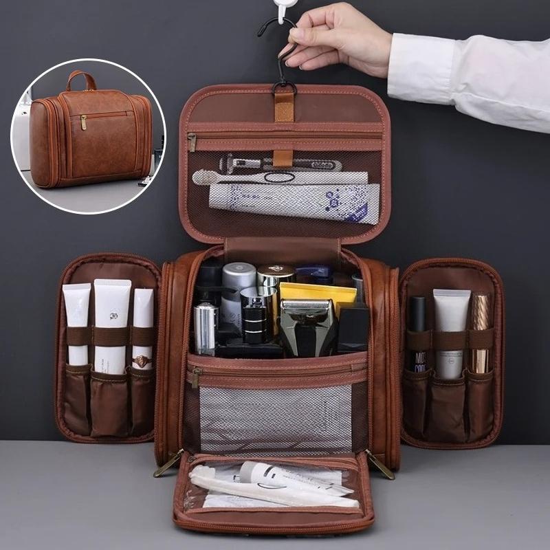 Large-capacity Waterproof Toiletry Storage Bag with Hook, Portable Cosmetic Bag, Wet and Dry SeparationTravel Toiletry Bag