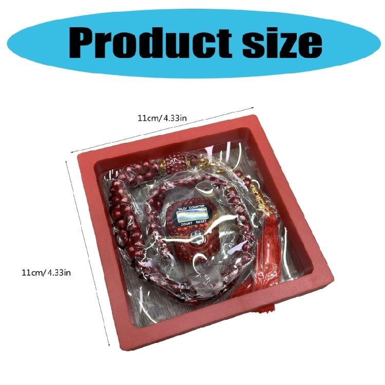 99 Rosary Beads with Counter Tasbih Prayer Beads Wrap Bracelets Necklace Eid Prayer Beads for Men Women Eid Jewelry