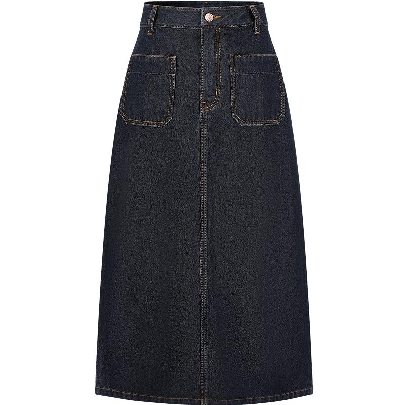 JZ Anna & Co Women's Washed A-Line Denim Skirt