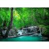 Green Forest Wallpaper Tree Waterfall Mural River Natural Scenery Home Decor