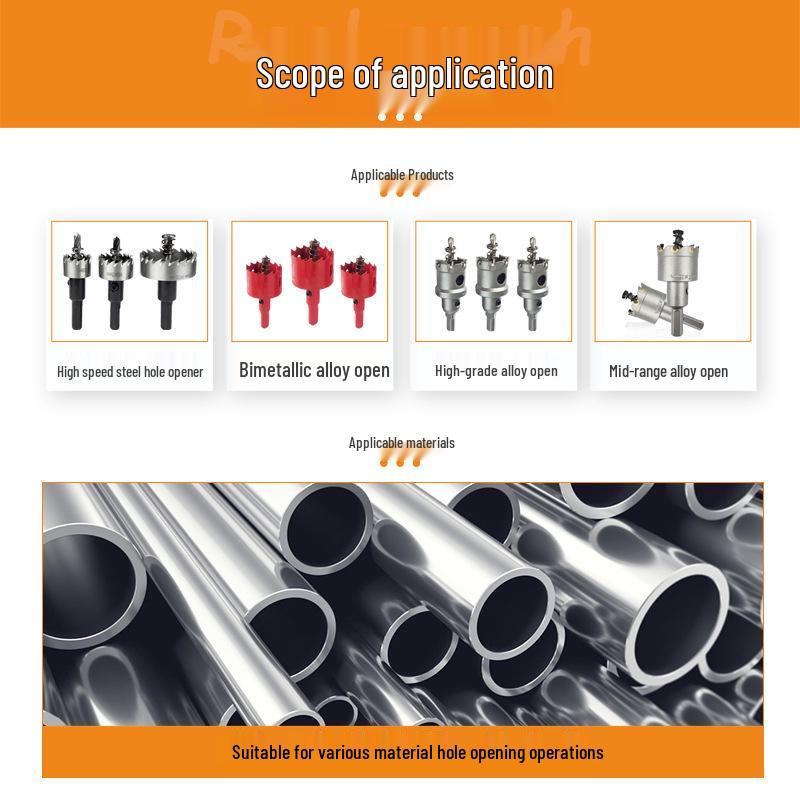Bi-Metal Alloy Hole Saw with Pilot Drill, High-Speed Steel Core