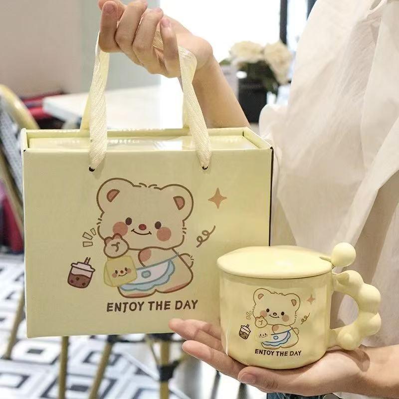 Cute Frog Cartoon Ceramic Cup Set - Creative Children's Souvenir Gift