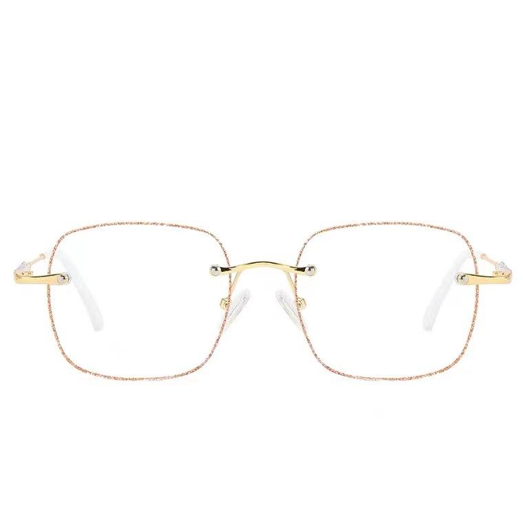 Borderless Glasses, Female Myopia, Big Face, Thin, High Value, Anti-Blue Light And Plain Face