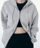 Urbanage Logo Print Zip-Up Hoodie In Melange