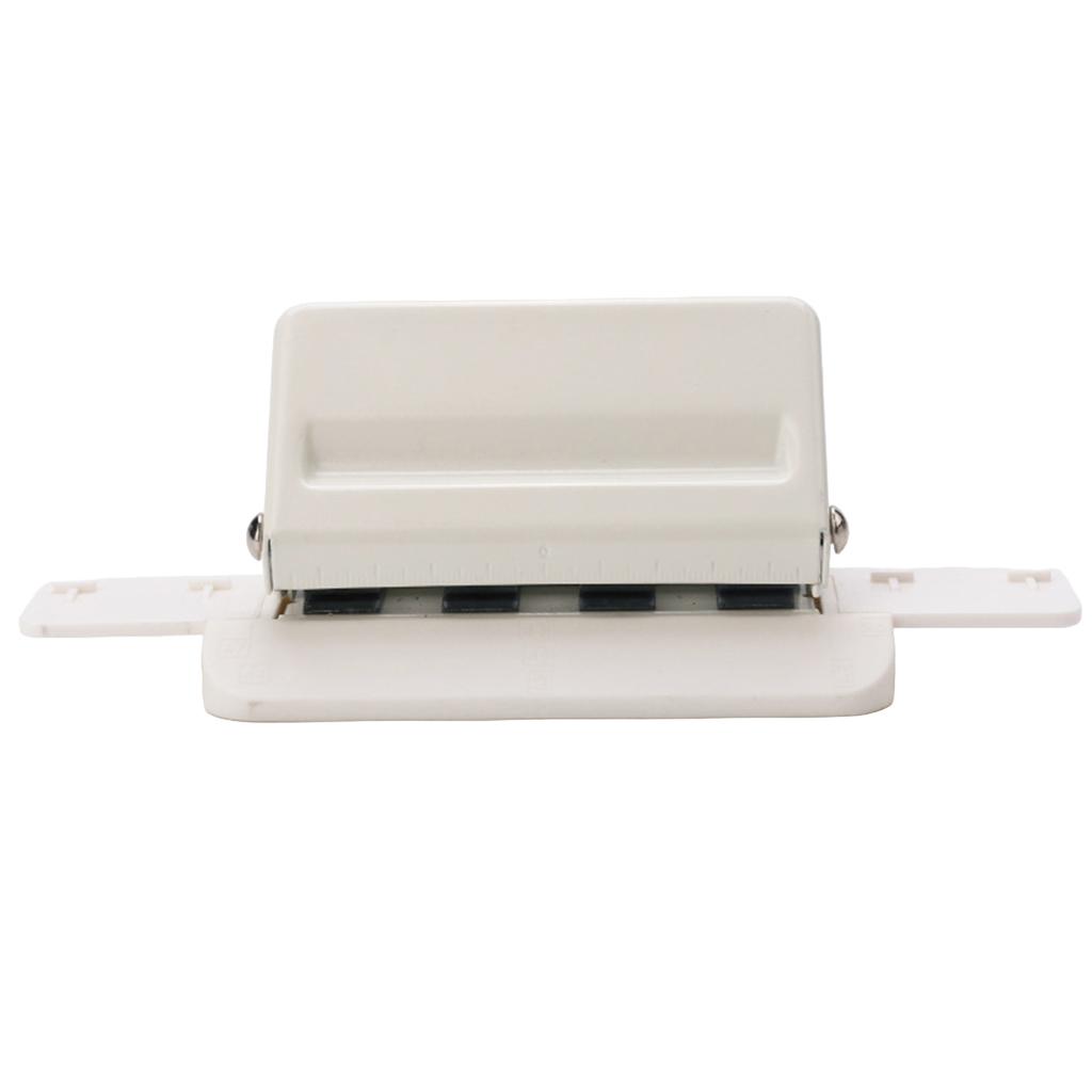 KW triO Handheld DIY Mushroom 4 Holes Punch Puncher Paper Cutter with Ruler 3 Sheets Punch Capacity for Office Home