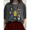 Women's Casual Round Neck Portrait Printed Polyester Fiber T-Shirt Fashion Street Oversized Short-Sleeved Summer Ladies Clothing