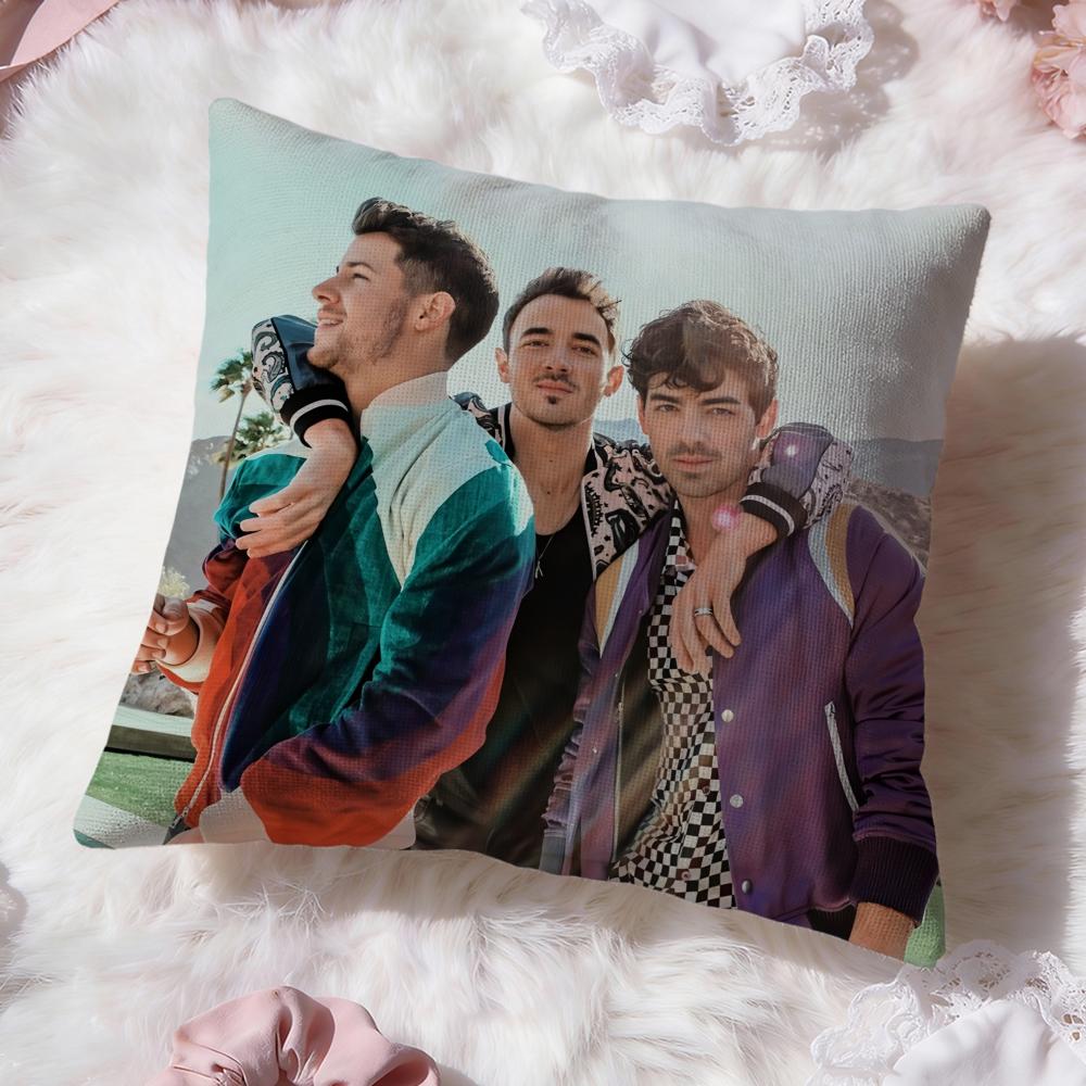 Band J-Jonas Brothers Cushion Cover Premium Comfort Reversible Pillow Cove -Two In One Design for Any Room & Car Interior