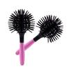 Pink 360 Degree Ball Hairbrush Plastic Round Curly Hair Comb 3D Round Hair Brushes Comb  Make Up