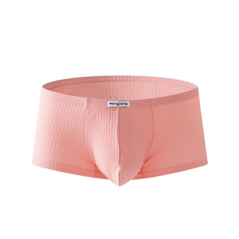 Men's Spring and Summer Sexy Pure Cotton Split Low-waisted Briefs