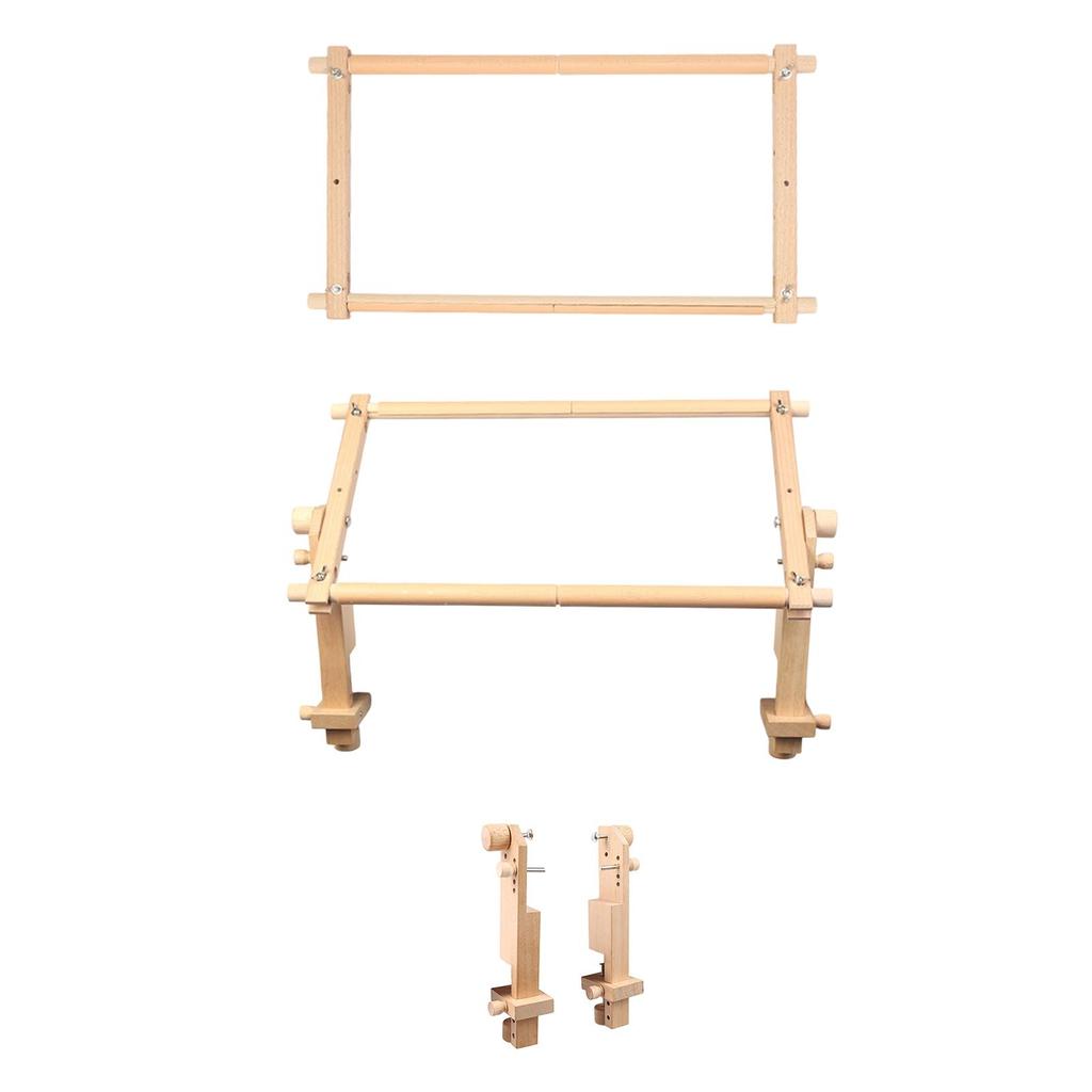 Professional Wood Embroidery Frame Stand Smooth Quilting Rack for Cross Stitch Tapestry Crafting Beginners
