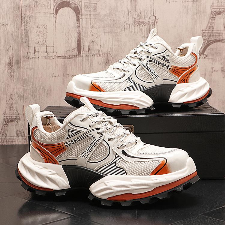 

Summer new dad shoes mesh color matching trendy men s shoes high sense ruffian handsome atmosphere fashion casual Internet celebrity same style 44