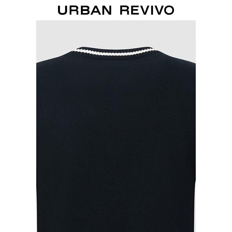 UR Damen Colorblock Letter Kurzes Strickoberteil